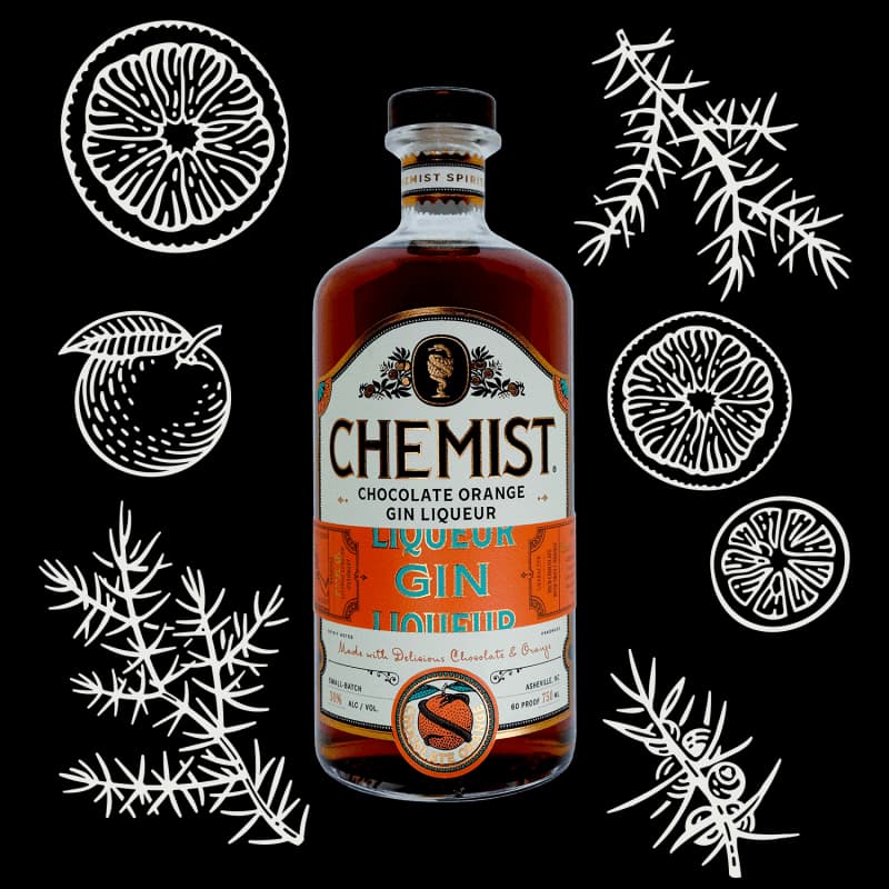 Chemist Chocolate Orange Gin Liqueur bottle