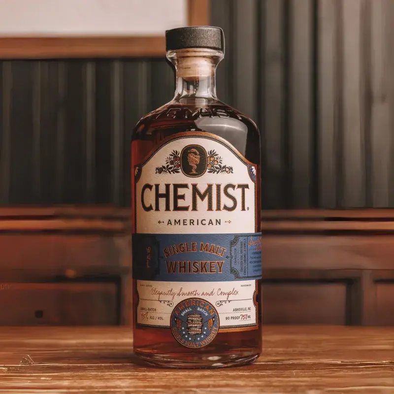 Chemist Single Malt Whiskey bottle