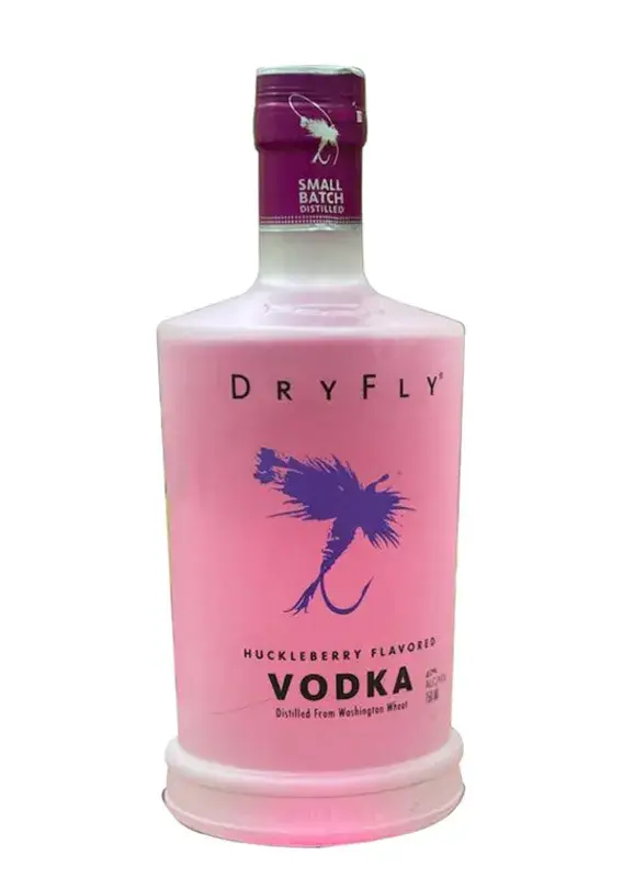 Dry Fly Huckleberry Vodka bottle