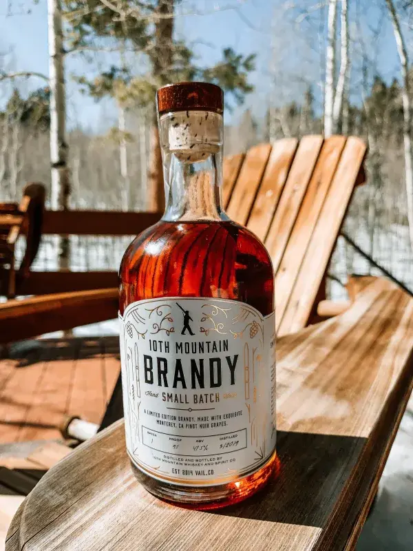 10th Mountain Brandy bottle