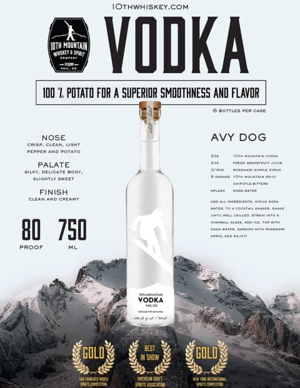 10th Mountain Potato Vodka