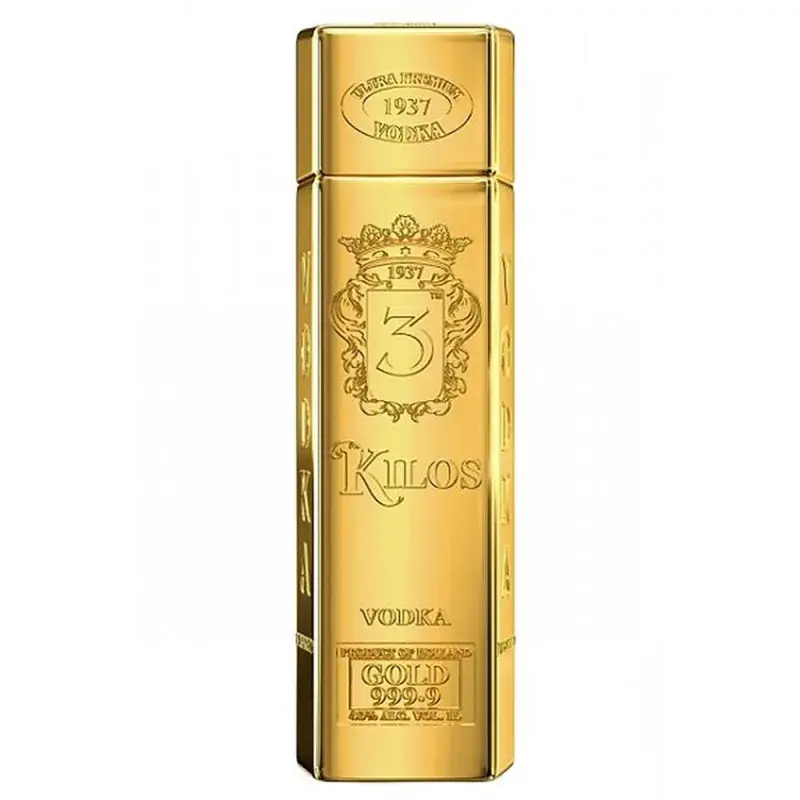 3 Kilos Gold Vodka bottle