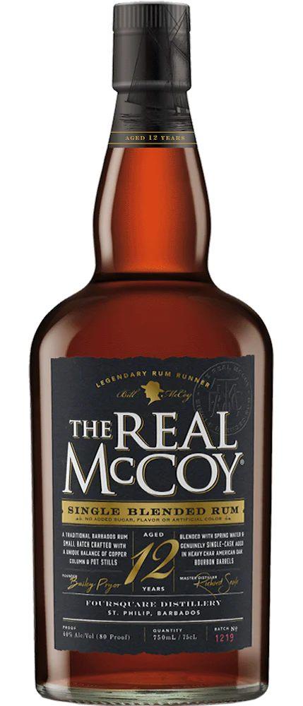 The Real McCoy 12Y Single Blended Rum bottle