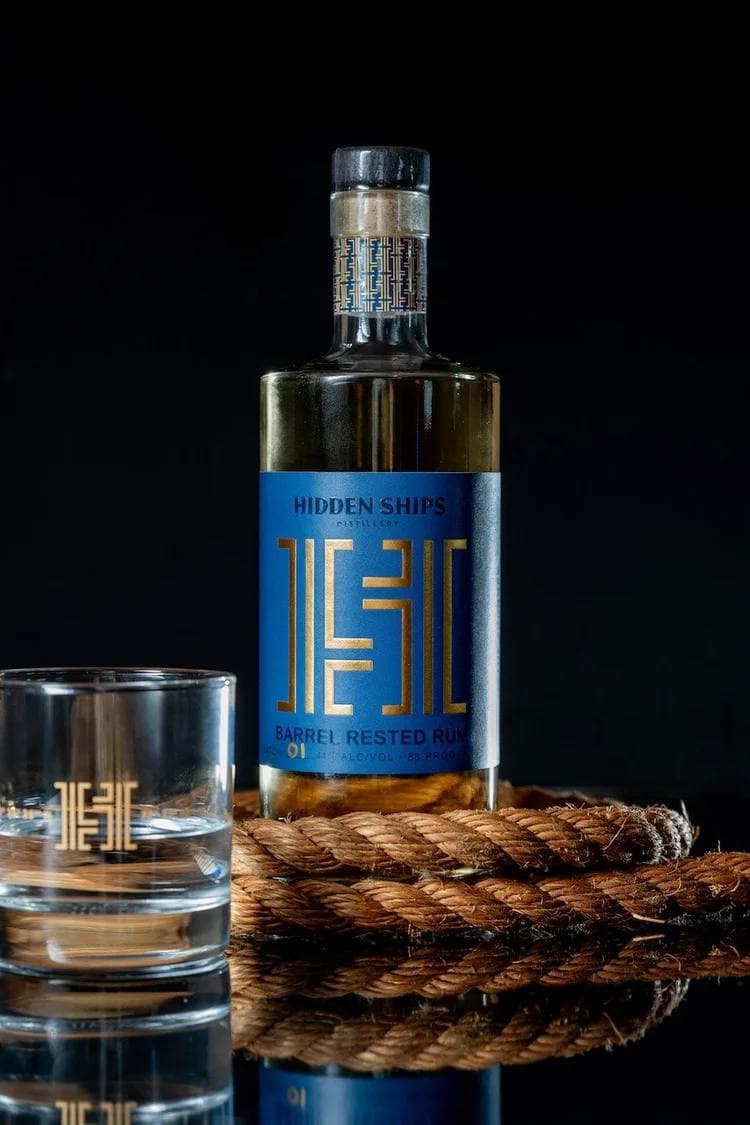 Hidden Ships Barrel Rested Rum bottle