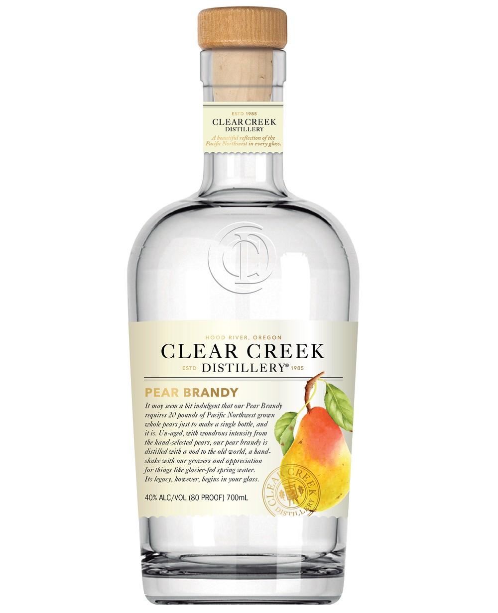 Clear Creek Pear Brandy bottle
