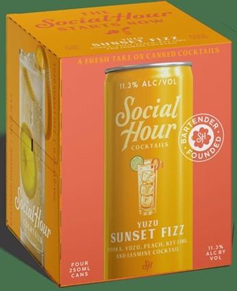 Social Hour Cocktails Yuzu Sunset Fizz 4Pk