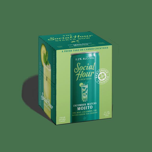 Social Hour Cocktails Cucumber Matcha Mojito 4Pk