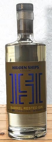 Hidden Ships Barrel Rested Gin bottle