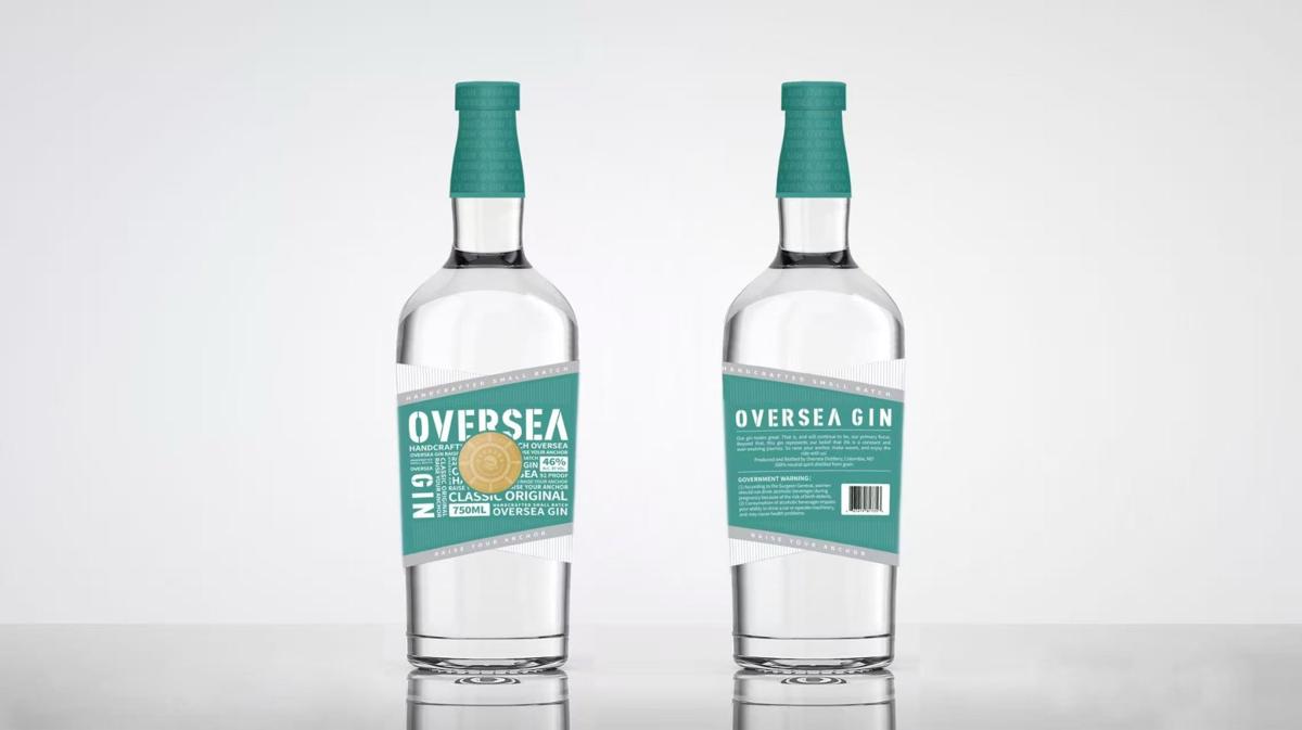 Oversea Gin bottle