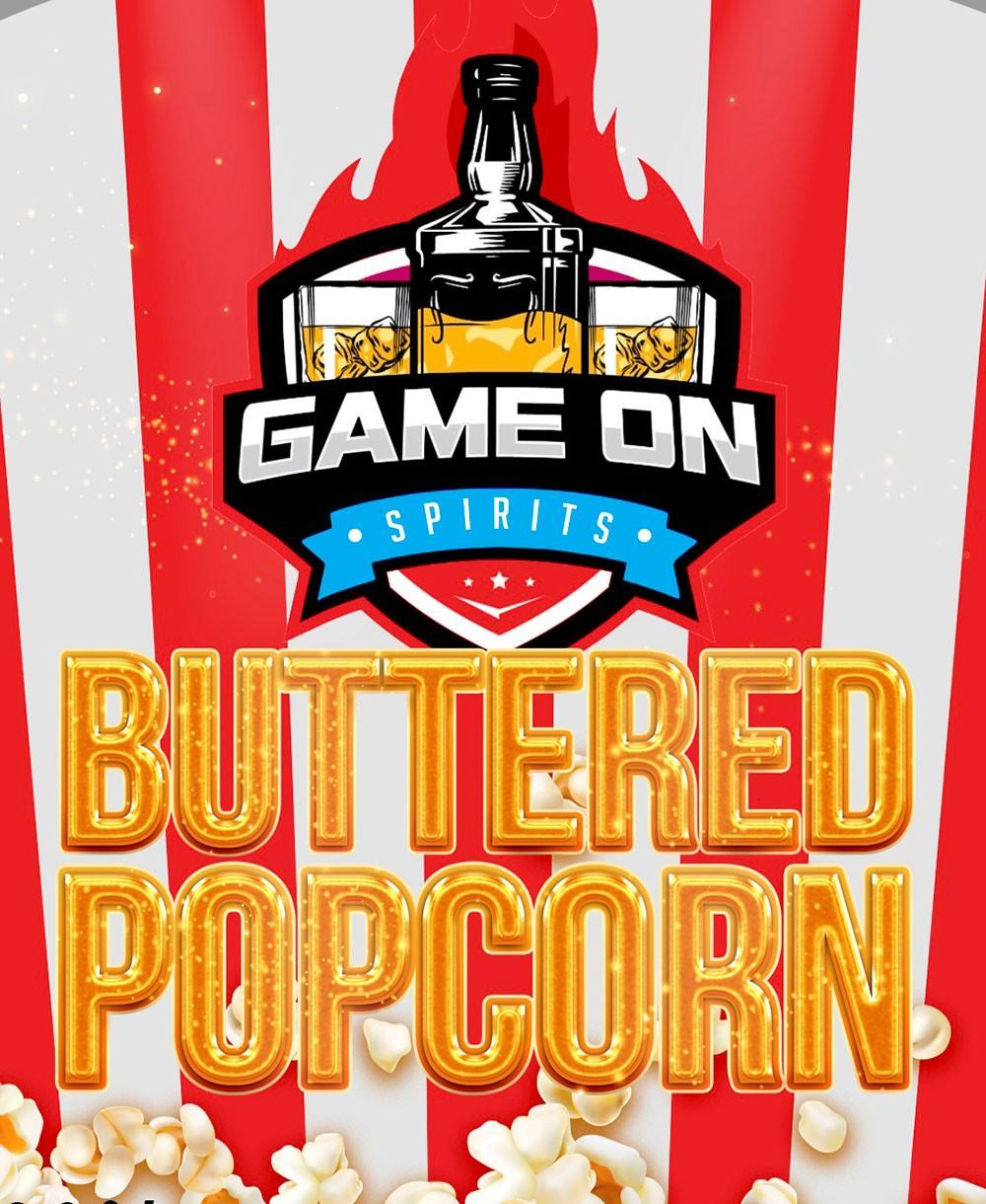 Game On Buttered Popcorn bottle